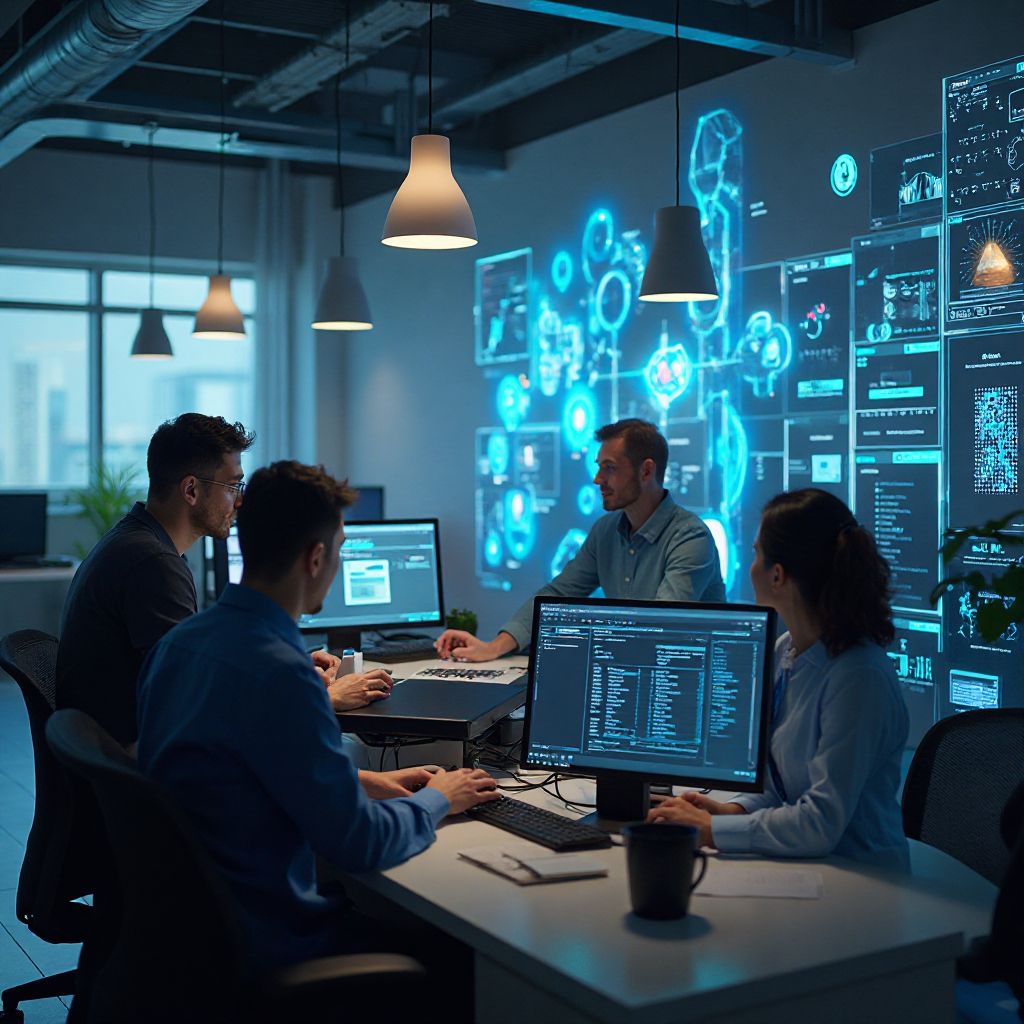 Team di sviluppo al lavoro